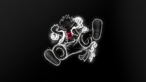 Monkey D Luffy, One Piece, Anime, Minimalism, Minimalist, Artist, Artwork, Digital Art, Dark, 4K wallpaper