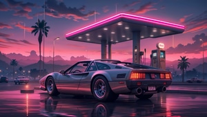 Artist, Artwork, Digital Art, Art, Car, Cars, Synthwave, Ai, Deviantart, 4K wallpaper