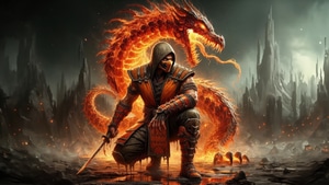 Scorpion, Mortal Kombat, Games, Artwork, Art, Digital Art, Video Games, 4K wallpaper