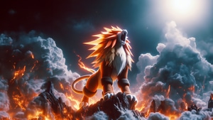 Entei, Pokemon, Anime, Artist, Artwork, Digital Art, Deviantart, , 4K wallpaper