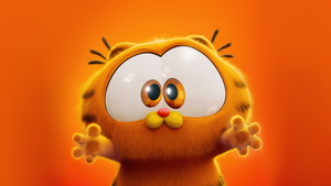 Adorable, Baby Garfield, The Garfield Movie, 2024 Movies, Animation movies, Orange aesthetic, Orange background, 4K wallpaper