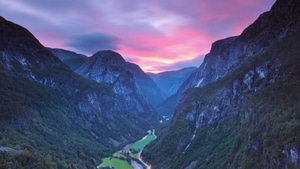 Norway, Valley, Nature, Stars, 4K wallpaper