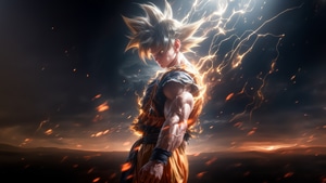 Goku, Anime, Artwork, Digital Art, Art, Artist, Ai, 4K wallpaper