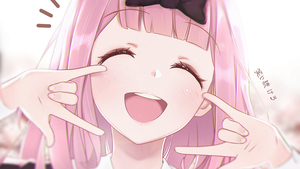 Chika Fujiwara, Kawaii, Kaguya-sama: Love is War, Pink aesthetic, 4K wallpaper