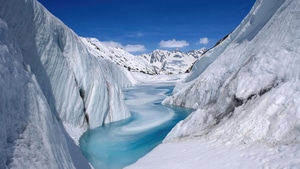 Glacier, Nature, 4K wallpaper
