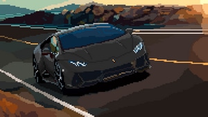 Lamborghini Huracan, Lamborghini, Pixel, Cars, Artist, Artwork, Digital Art, Deviantart, 4K wallpaper
