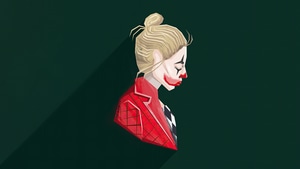 Harley Quinn, Superheroes, Minimalism, Minimalist, Artist, Artwork, Digital Art, 4K wallpaper