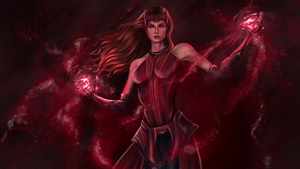 Scarlet Witch, Superheroes, Artwork, Digital Art, 4K wallpaper
