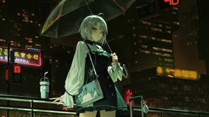 Anime Girl, Anime, Umbrella, Artist, Artwork, Digital Art, 4K wallpaper
