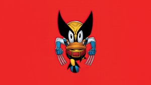 Wolverine, Donald Duck, Superheroes, Artist, Artwork, Digital Art, 4K wallpaper