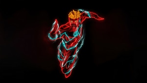 Flash, Superheroes, Neon, Minimalism, Minimalist, Artist, Artwork, Digital Art, 4K wallpaper