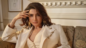 Samantha, Indian actress, Portrait, 4K wallpaper