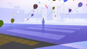 Balloon, Street, Alone, Artist, Artwork, Digital Art, Pixiv, 4K wallpaper