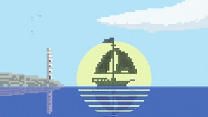 Ship, Pixel, 8 Bit, Artist, Artwork, Digital Art, 4K wallpaper
