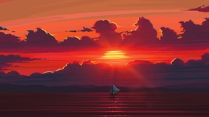 Boat, Artist, Artwork, Digital Art, 4K wallpaper