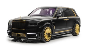 Rolls-Royce Cullinan, Mansory, 2024, Black cars, White background, 4K wallpaper