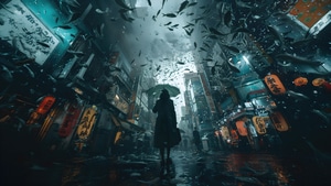 Manipulation, Umbrella, Ai, Artist, Artwork, Digital Art, Deviantart, , 4K wallpaper