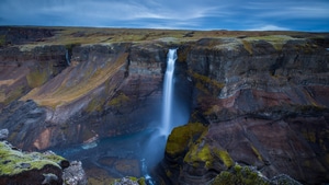 Waterfall, Iceland, Nature, 4K wallpaper