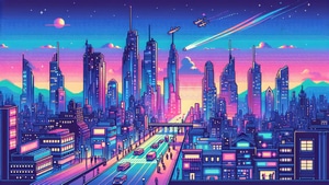 Retro, Synthwave, Artist, Artwork, Digital Art, 4K wallpaper