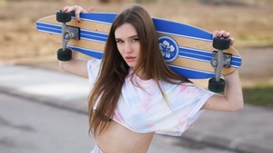 Girls, Model, Skateboard, 4K wallpaper