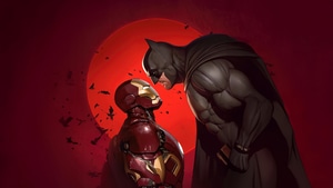 Iron Man, Batman, Superheroes, Artwork, Art, Digital Art, Artist, 4K wallpaper