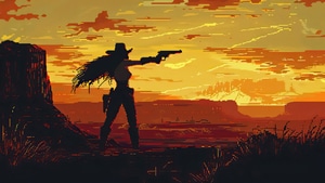Cowgirl, Artist, Artwork, Digital Art, 4K wallpaper