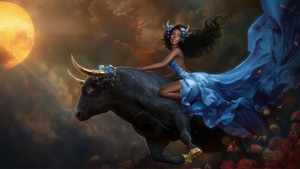 Angel, Bull, Artist, Artwork, Digital Art, 4K wallpaper