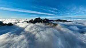 Clouds, Mountains, Nature, 4K wallpaper