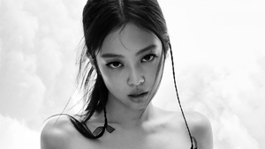 Jennie, Closeup, Monochrome, Black and White, Photoshoot, South Korean Singer, Elle Magazine, 4K wallpaper