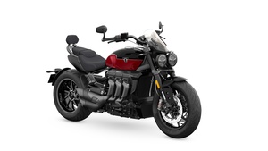 Triumph Rocket 3 GT, 2024, White background, 4K wallpaper