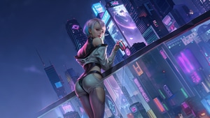 Cyberpunk, Lucy, Artwork, Artist, Digital Art, Artstation, 4K wallpaper