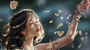 WLOP, Beautiful girl, Asian Girl, 4K wallpaper