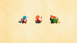Bulbasaur, Squirtle, Charmander, Pokemon, Cartoons, Artist, Artwork, Digital Art, 4K wallpaper