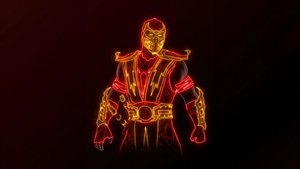 Scorpion, Mortal Kombat, Games, Neon, Artist, Artwork, Digital Art, Video Games, 4K wallpaper