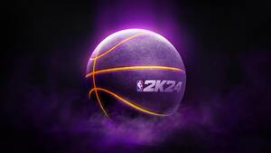 NBA 2K24, Basketball, 2024 Games, Purple background, Dark purple, 4K wallpaper