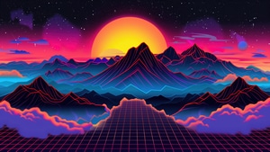 Retrowave, Artist, Artwork, Digital Art, 4K wallpaper