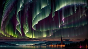 Aurora, Northern Lights, Artist, Artwork, Digital Art, 4K wallpaper