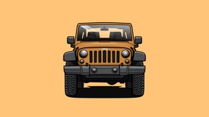 Jeep, Minimalism, Minimalist, Artwork, Artist, Art, Cars, 4K wallpaper