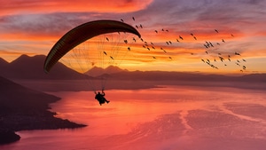 Paragliding, Artist, Artwork, Digital Art, Deviantart, , 4K wallpaper