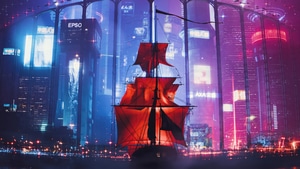 Boat, Scifi, Artist, Artwork, Digital Art, 4K wallpaper