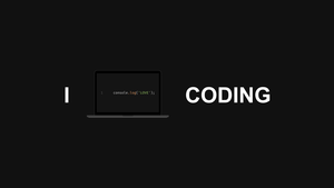 I Love, Coding, Dark background, Coder, 4K wallpaper