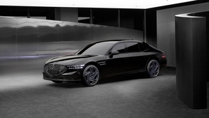 Black cars, 2024, Luxury Sedan, Black and White, 4K wallpaper