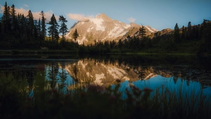Mountains, Reflection, Nature, 4K wallpaper