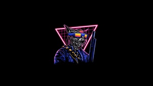 Cat, Scifi, Dark, Black, Oled, Artist, Artwork, Digital Art, 4K wallpaper