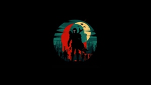 The Mandalorian, Star Wars, Tv Shows, Dark, Black, Oled, Artist, Artwork, Digital Art, 4K wallpaper