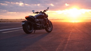 Triumph Rocket 3 GT, Muscle cruiser, Sunset, 2024, 4K wallpaper