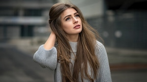 Girls, Sweater, Model, 4K wallpaper