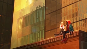Miles Morales, Gwen Stacy, Spiderman, Superheroes, Artist, Artwork, Digital Art, 4K wallpaper