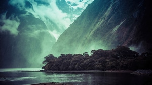 Waterfall, Mountains, Nature, 4K wallpaper