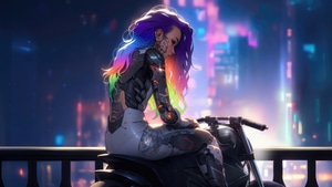Artist, Artwork, Bike, Cyberpunk, Digital Art, Art, Deviantart, 4K wallpaper